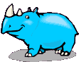Gif animé rhinocéros bleu